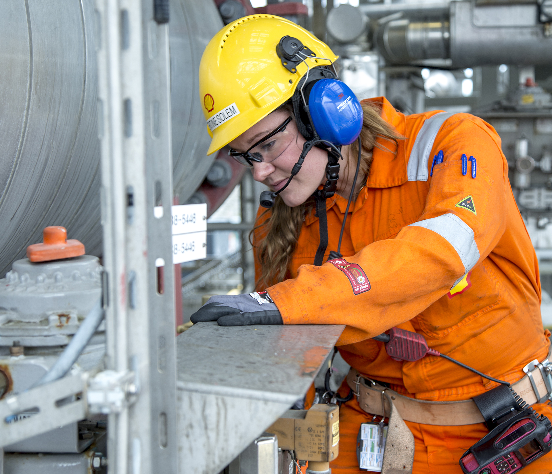 Apprentice. Bertine Solem was the first apprentice at Nyhamna, and is happy working there now as a contract process technician.
