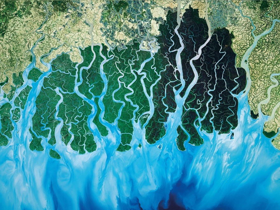Sundarbans, Bay of Bengal. ©Deimos Imaging SLU, an urthecast company.