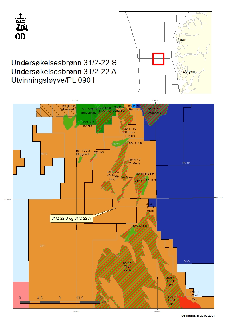 Map of well 31-2-22-SA