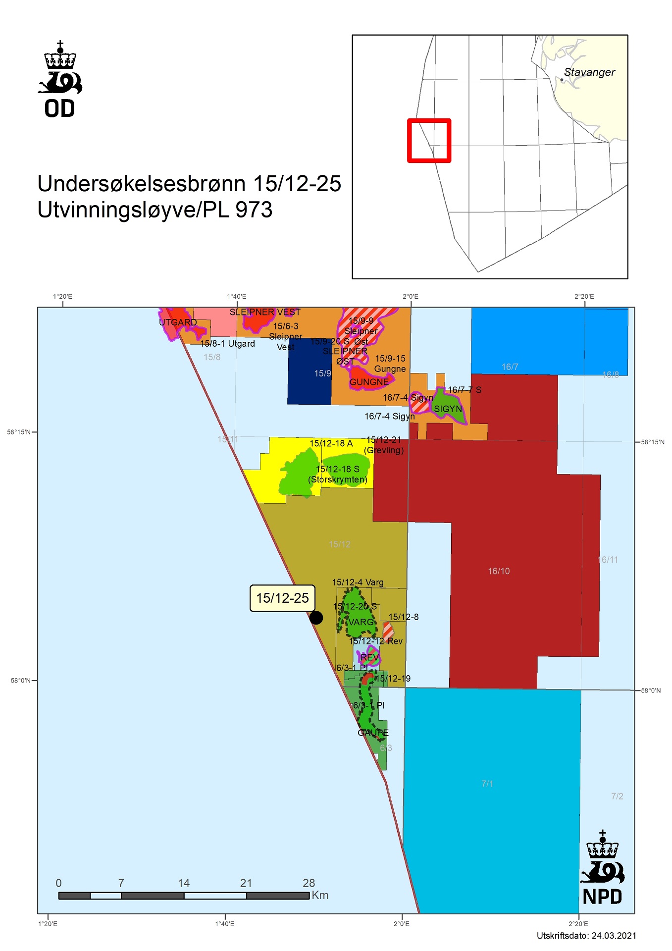Map of well 15-12-25