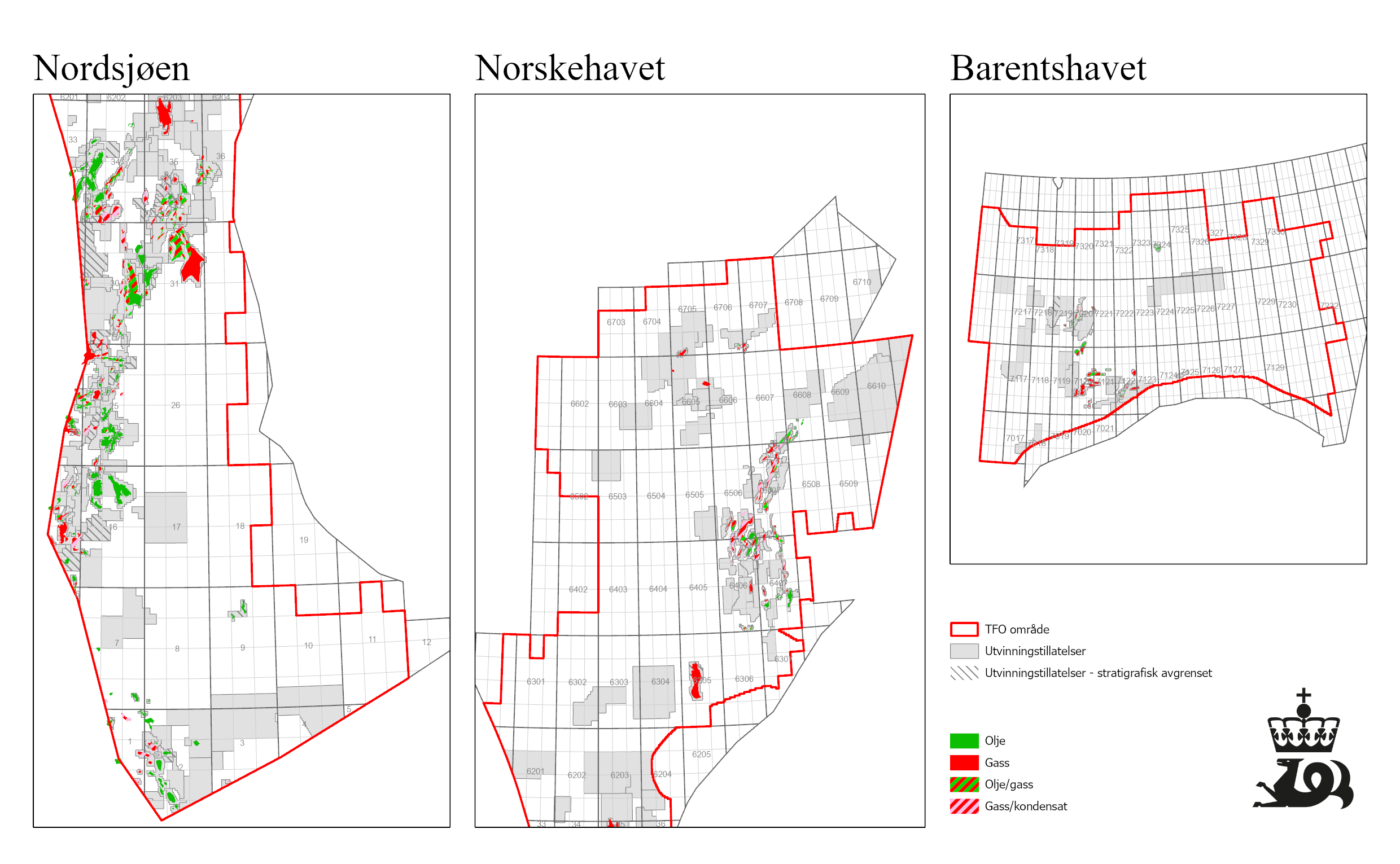 Kart som viser søkbart areal i forhåndsdefinerte områder ved utlysningstidspunkt.