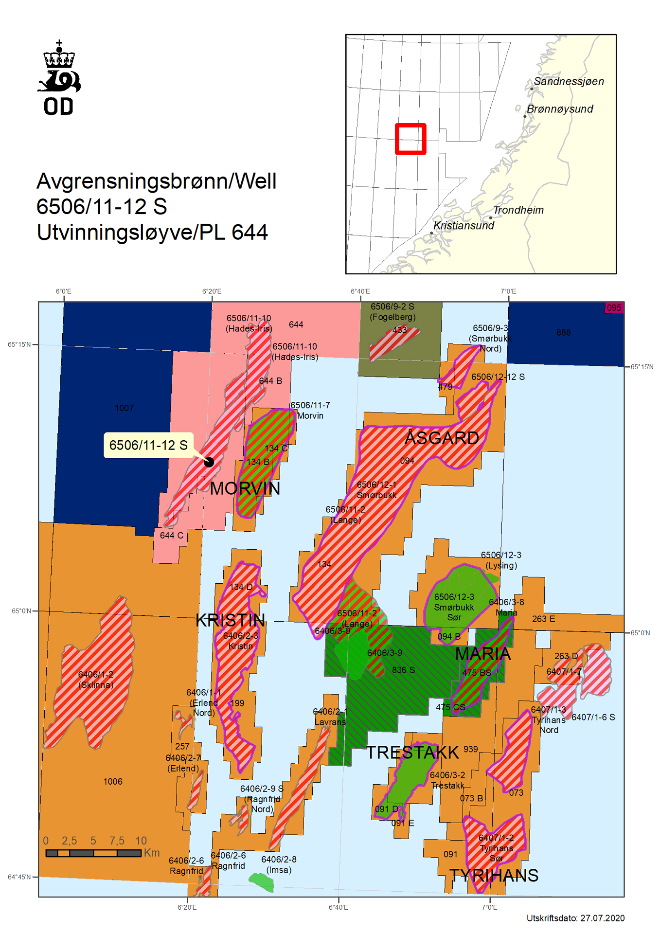 Map of well 650611-12-S