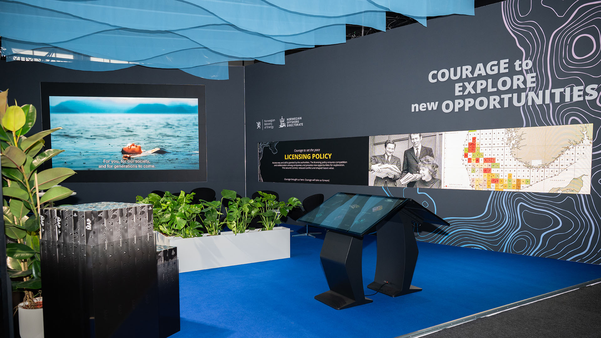 The Ministry and Directorate stand at ONS 2026. Photo: The Norwegian Offshore Directorate / Linn Smerud.
