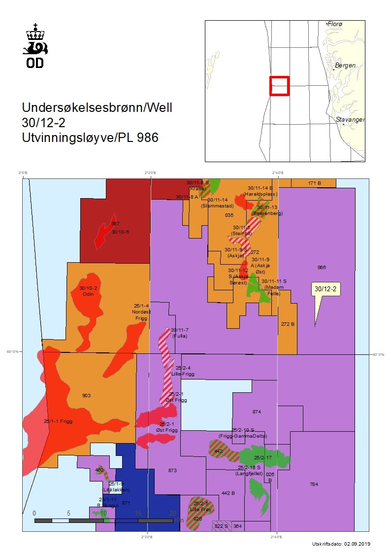 Map of well 30-12-2