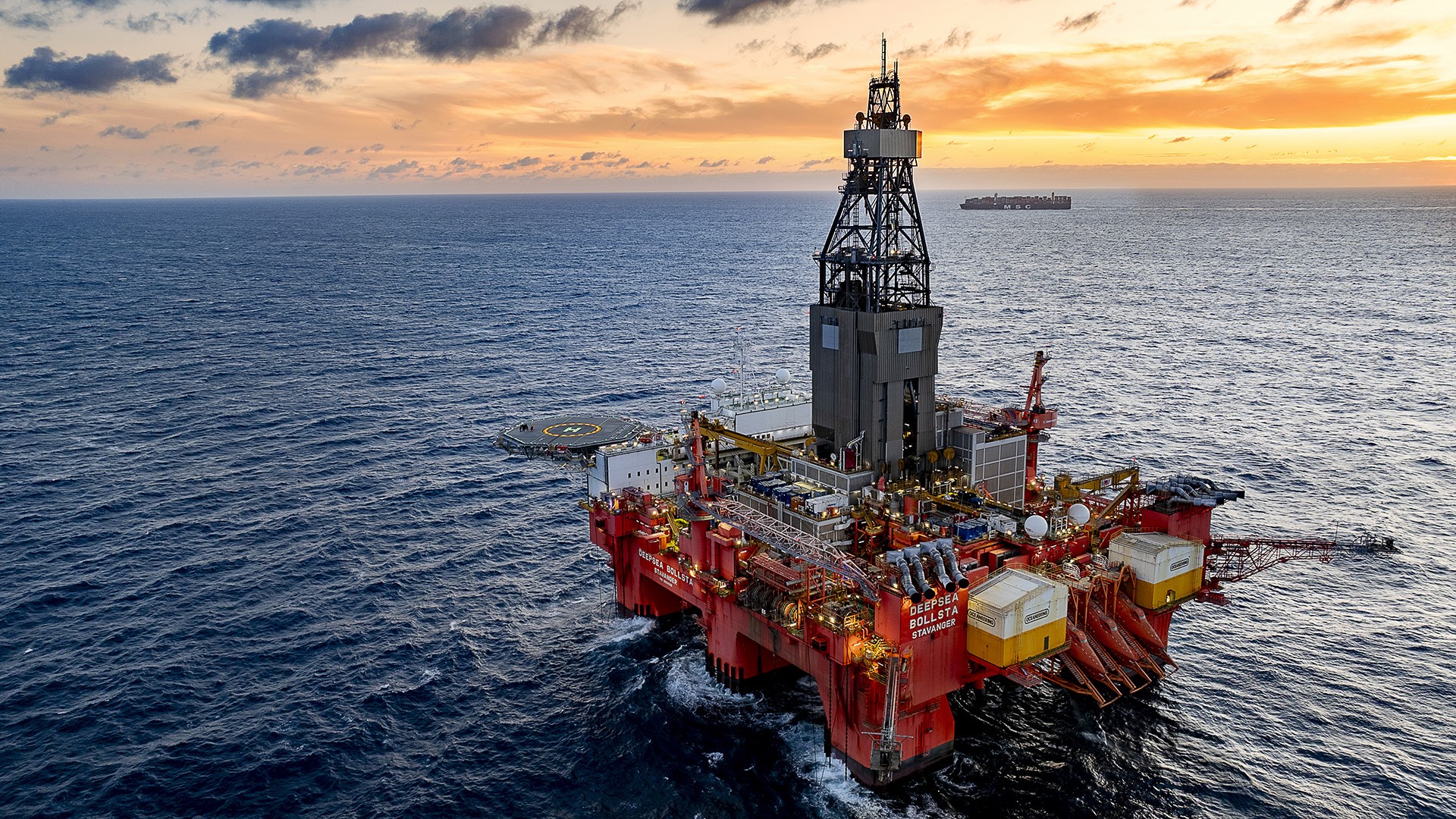Letebrønn 30/8-7 S ble boret av innretningen Deepsea Bergen (Bollsta). (Foto: Odfjell Drilling)