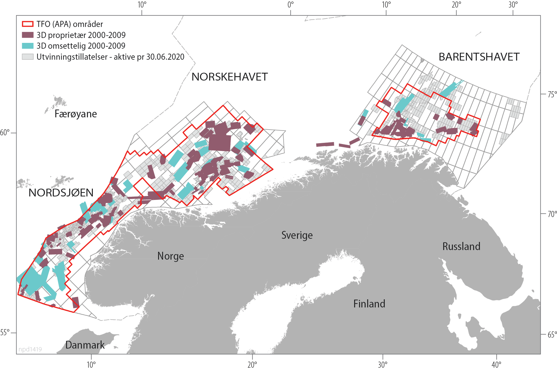 Figur 2.8 3D innsamling av oljeselskap (proprietær) og seismikkselskap (omsettelig), 2000-2009