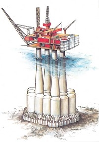 Statfjord A (Illustration: Norwegian Petroleum Museum)