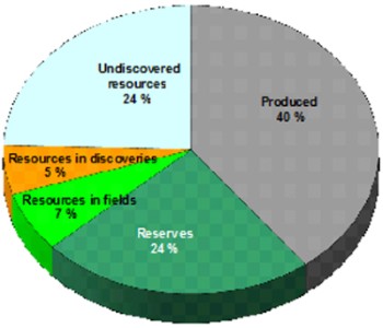 Distribution of petroleum resources by maturity as of 31 December 2009