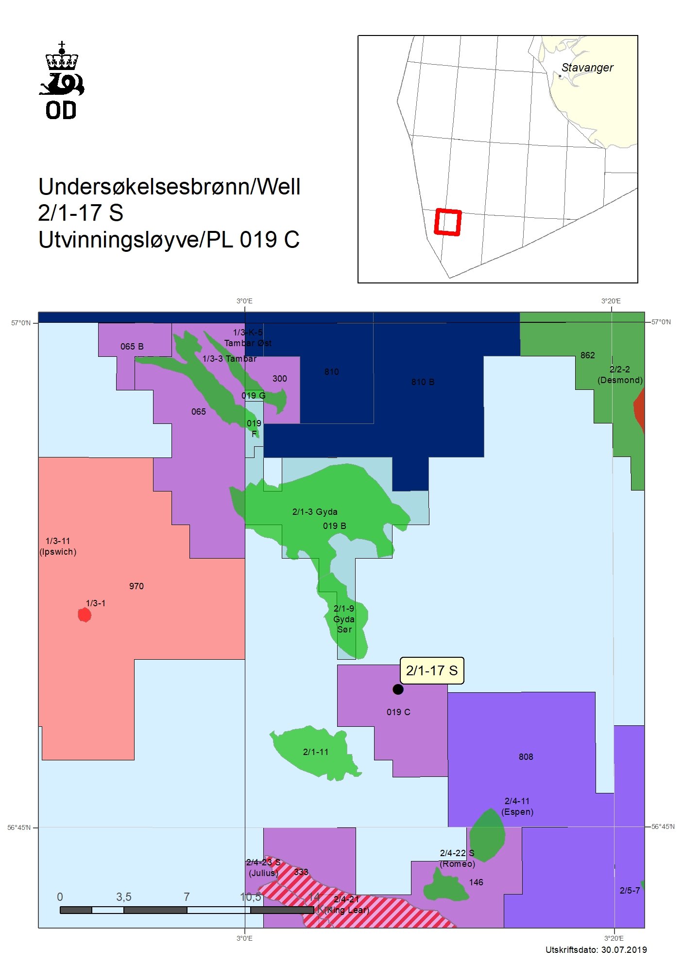 Map of well 2-1-17-S