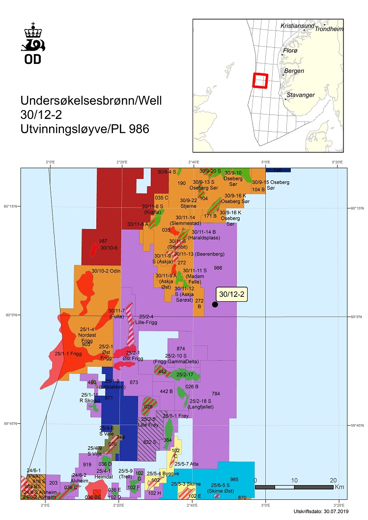 Map of well 30-12-2