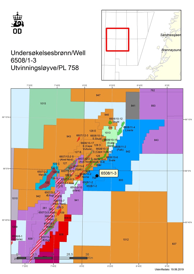 Map of well 6508-1-3