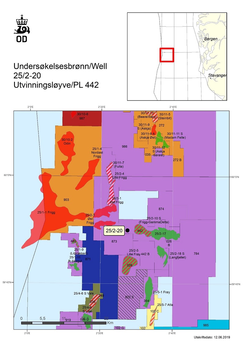 Map of well PL442-20-5-25