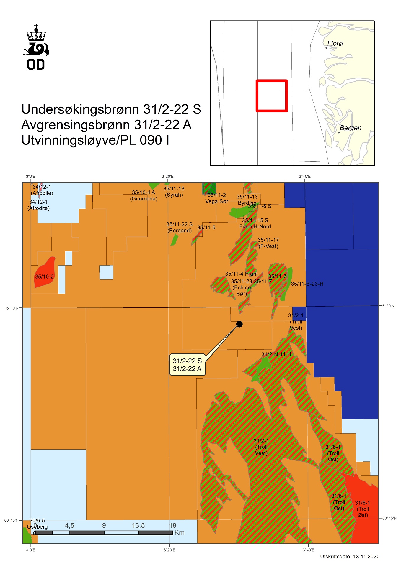 Map of well 31-2-22