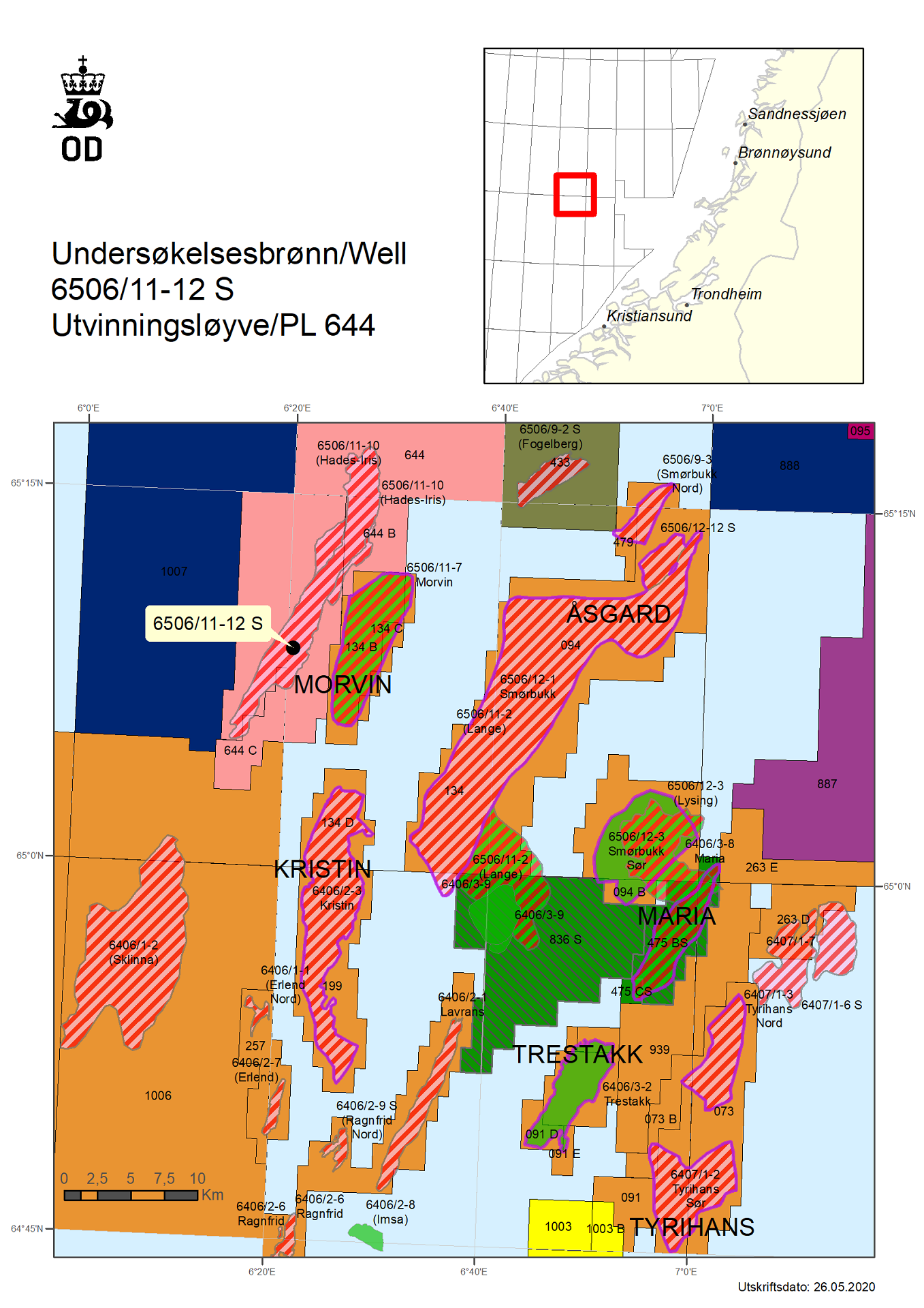 Map of well 6506-11-12-S