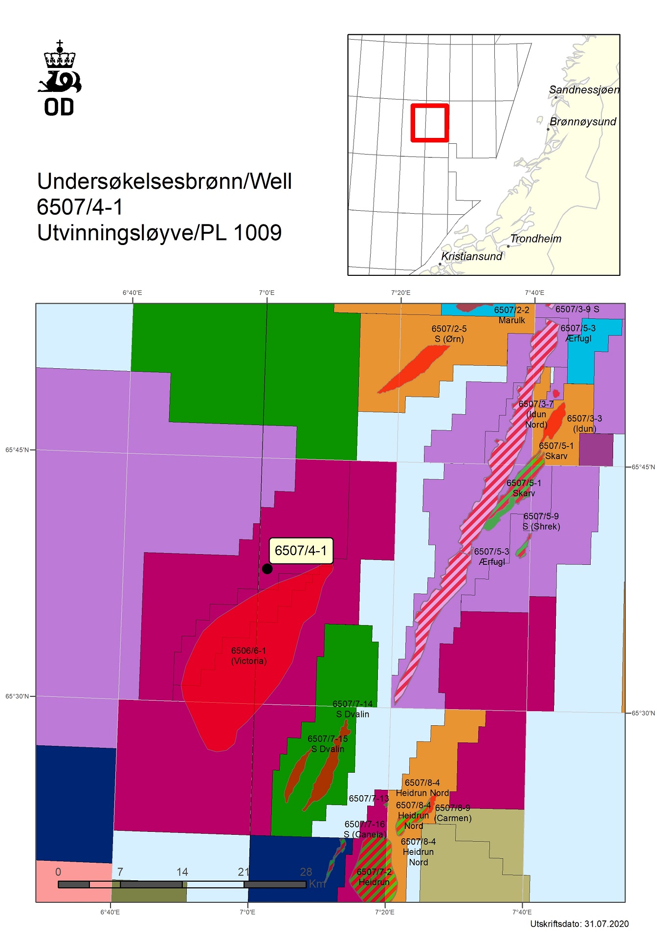 Map of well 6507-4-1