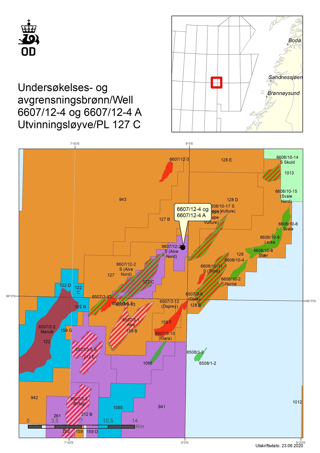 Map over well 6607-12-4 and 6607-12-4-A