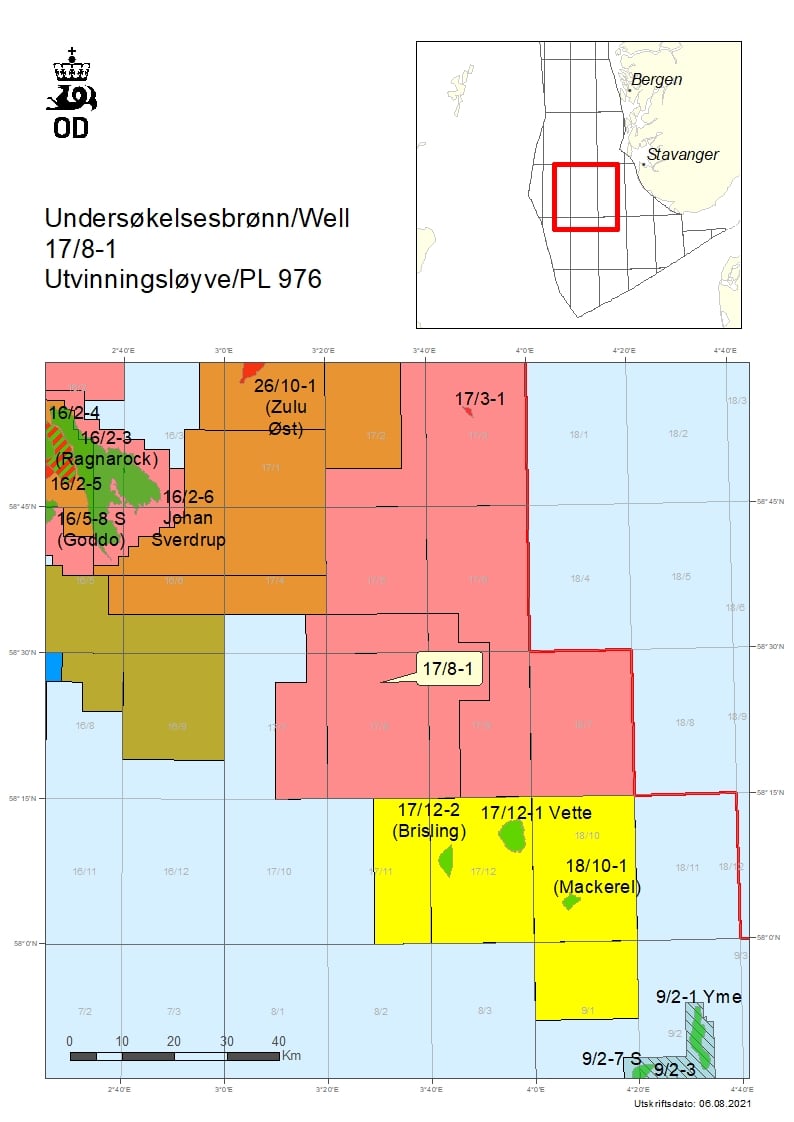 Map of well 17-8-1