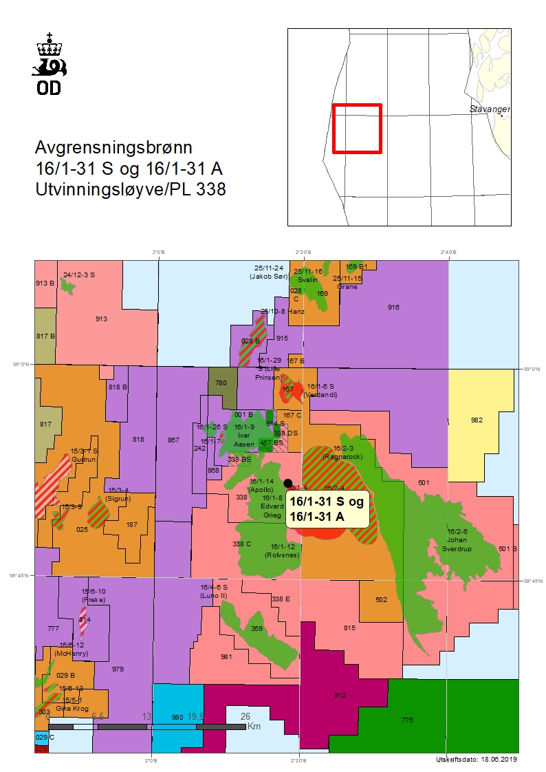 Map of well 16-1-31-S-and-A