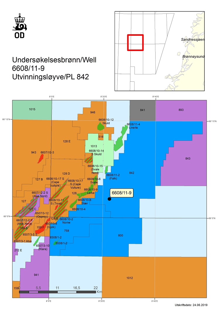 Kart over brønn 6608-11-9