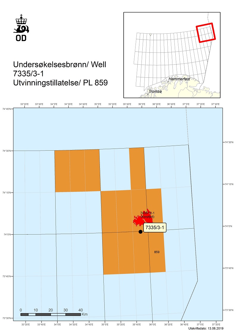 Kart over brønn PM-7335-3-1