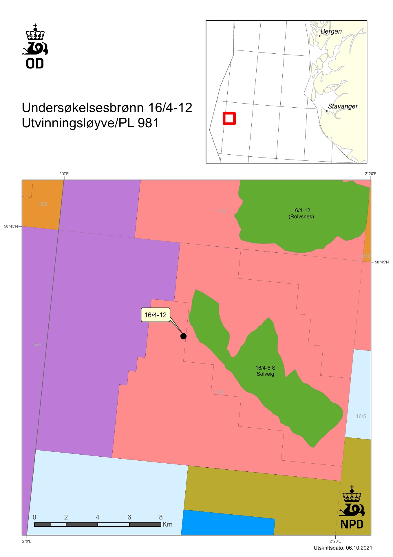 Map of well 16-4-12