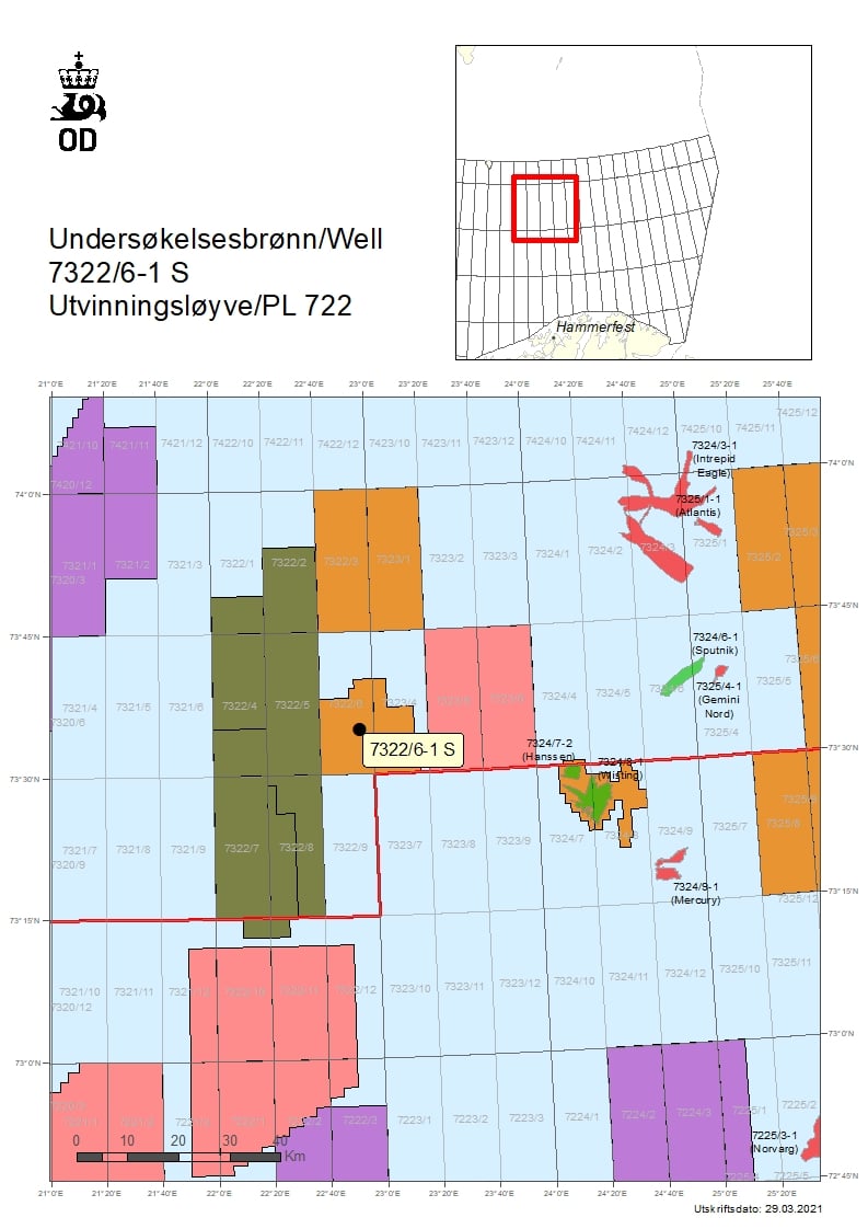 Map of well 7322_6-1S