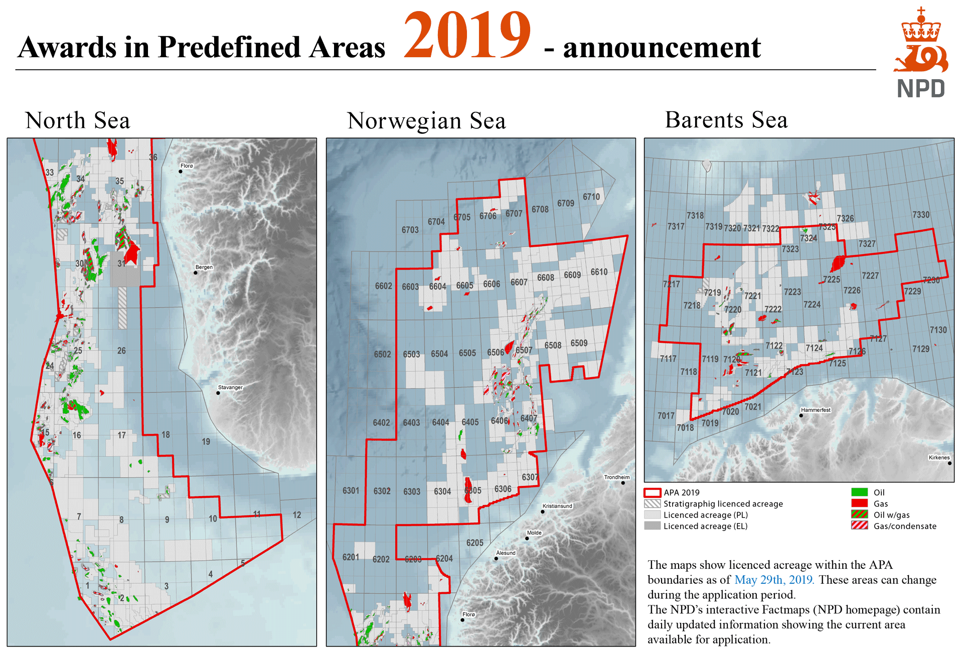 Map of announcement APA 2019
