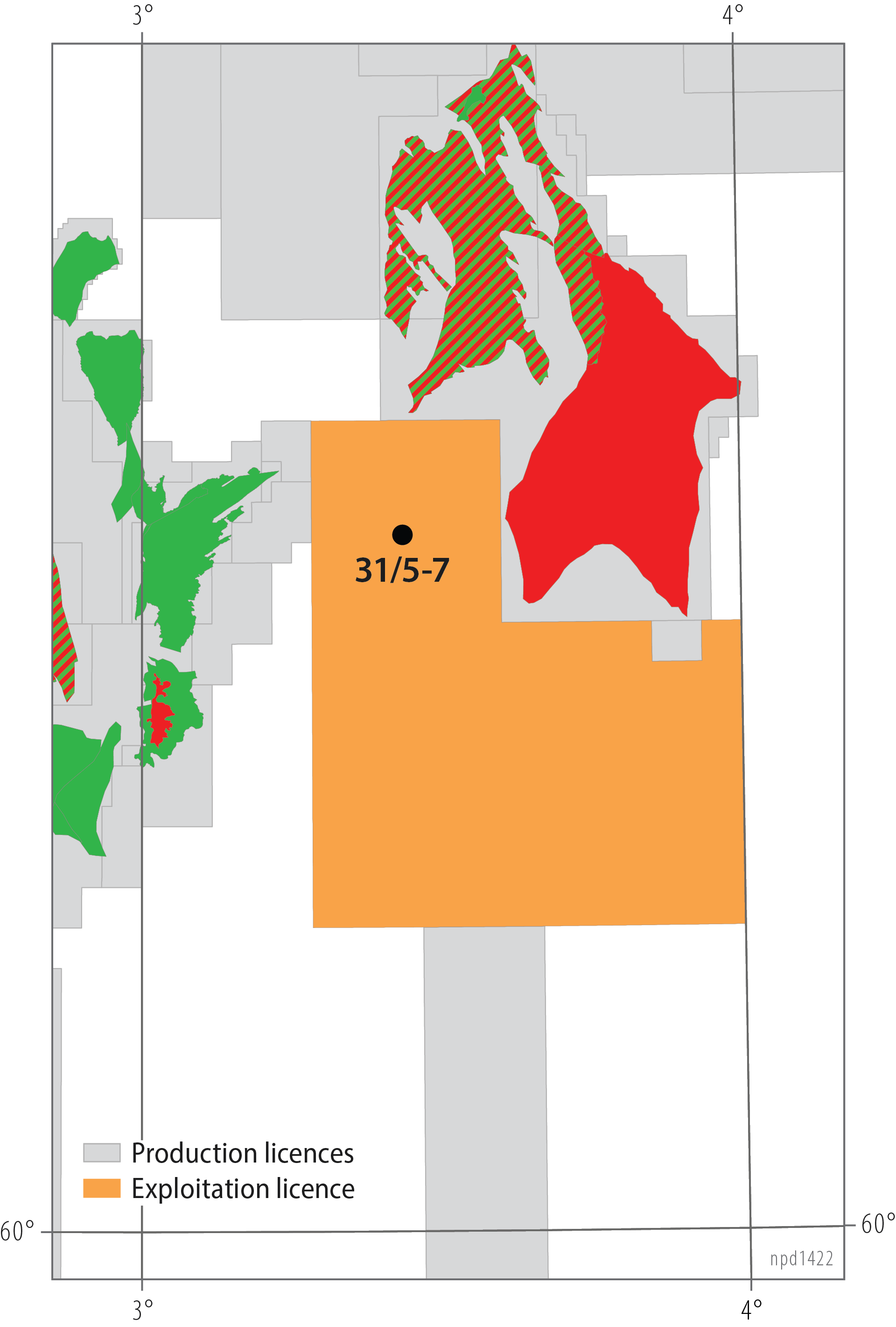 Map of exploitation licence EL 001