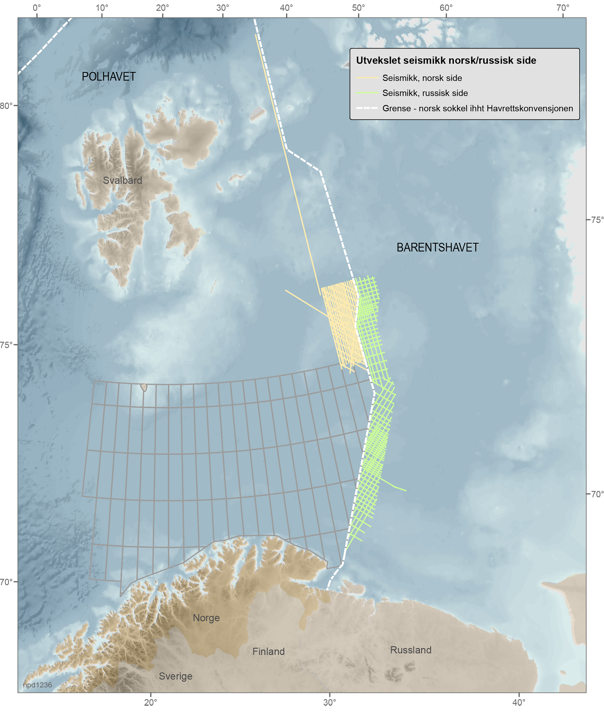 Russland og Norge utveksler seismiske data fra Barentshavet