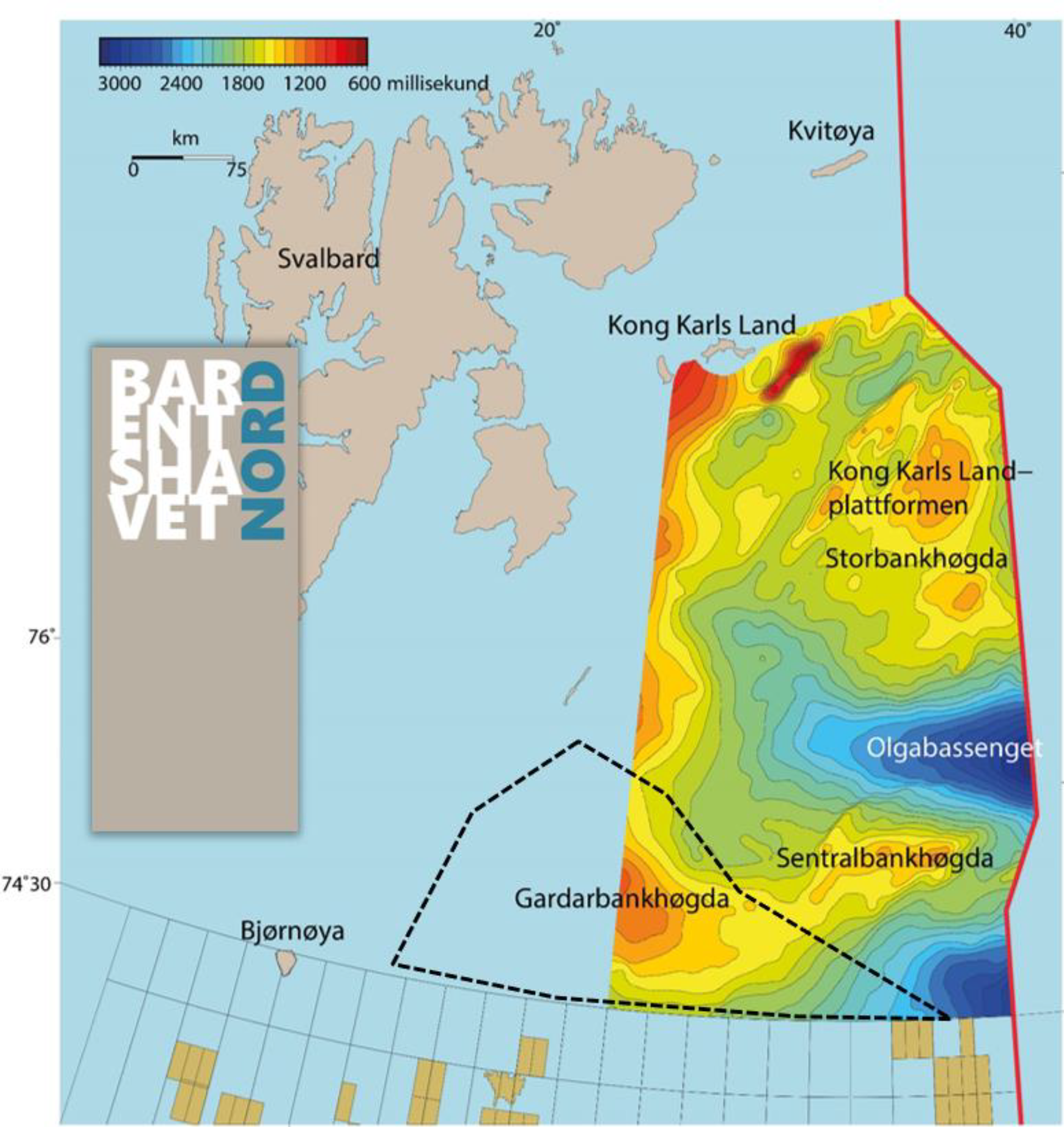 The map shows the acquisition area around the Gardarbank High in relation to the area in the eastern part of the Barents Sea North, which was presented by the NPD in the spring of 2017.