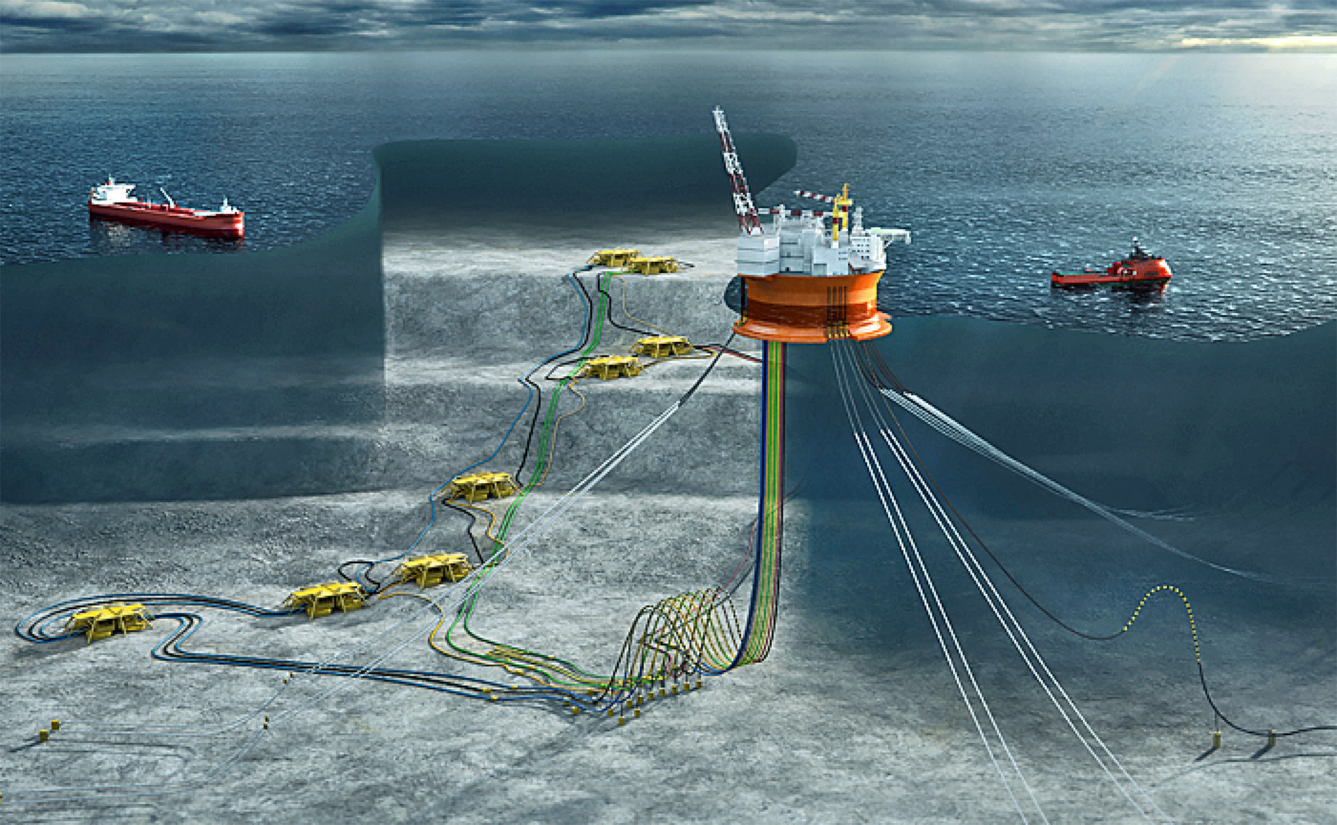 Snadd will be drilled from Goliat’s subsea infrastructure and produced on the platform. This increases the estimated total production from Goliat to about 32 million standard cubic metres of oil equivalents (approx. 200 million barrels), mainly oil. (Illustration: Eni).