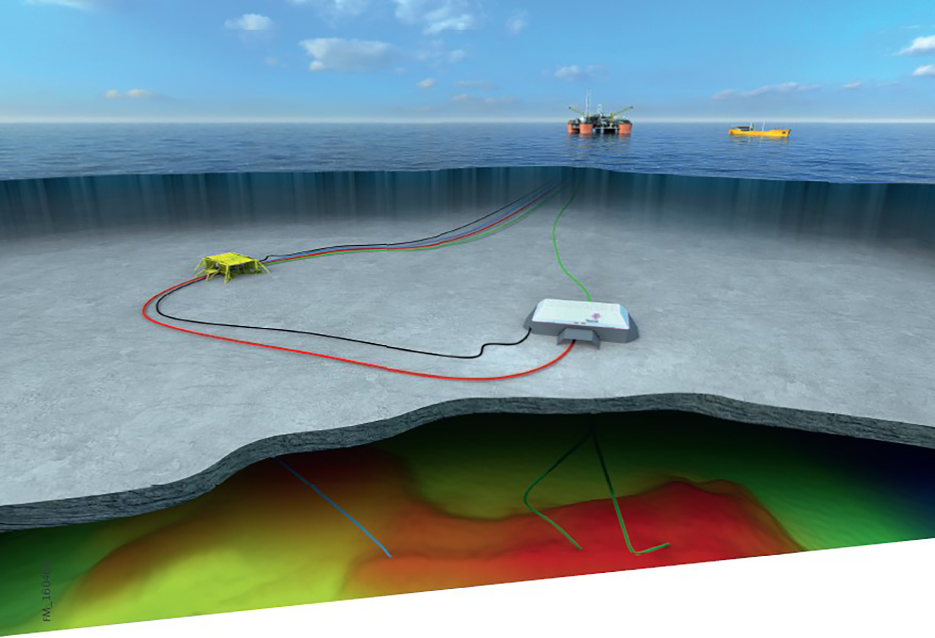 The Bauge discovery will be tied in to the upgraded Njord field with planned start-up in 2020. Anticipated investments are NOK 19.8 billion. (Illustration: Statoil)